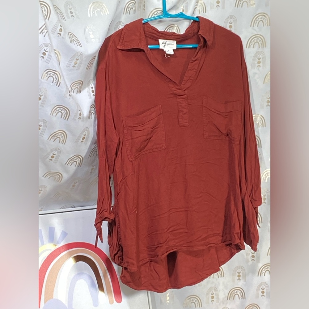 Andrea Jovine Rust Blouse